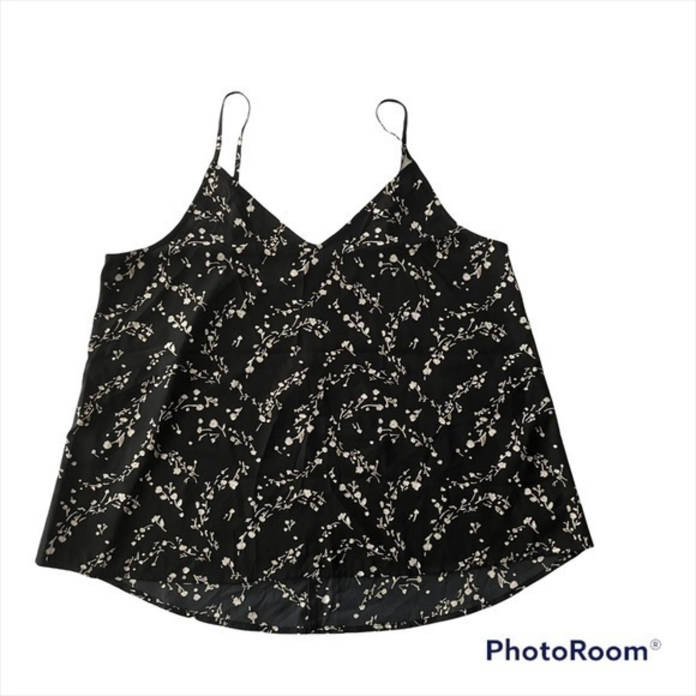 Abound Black Floral Strappy Tank